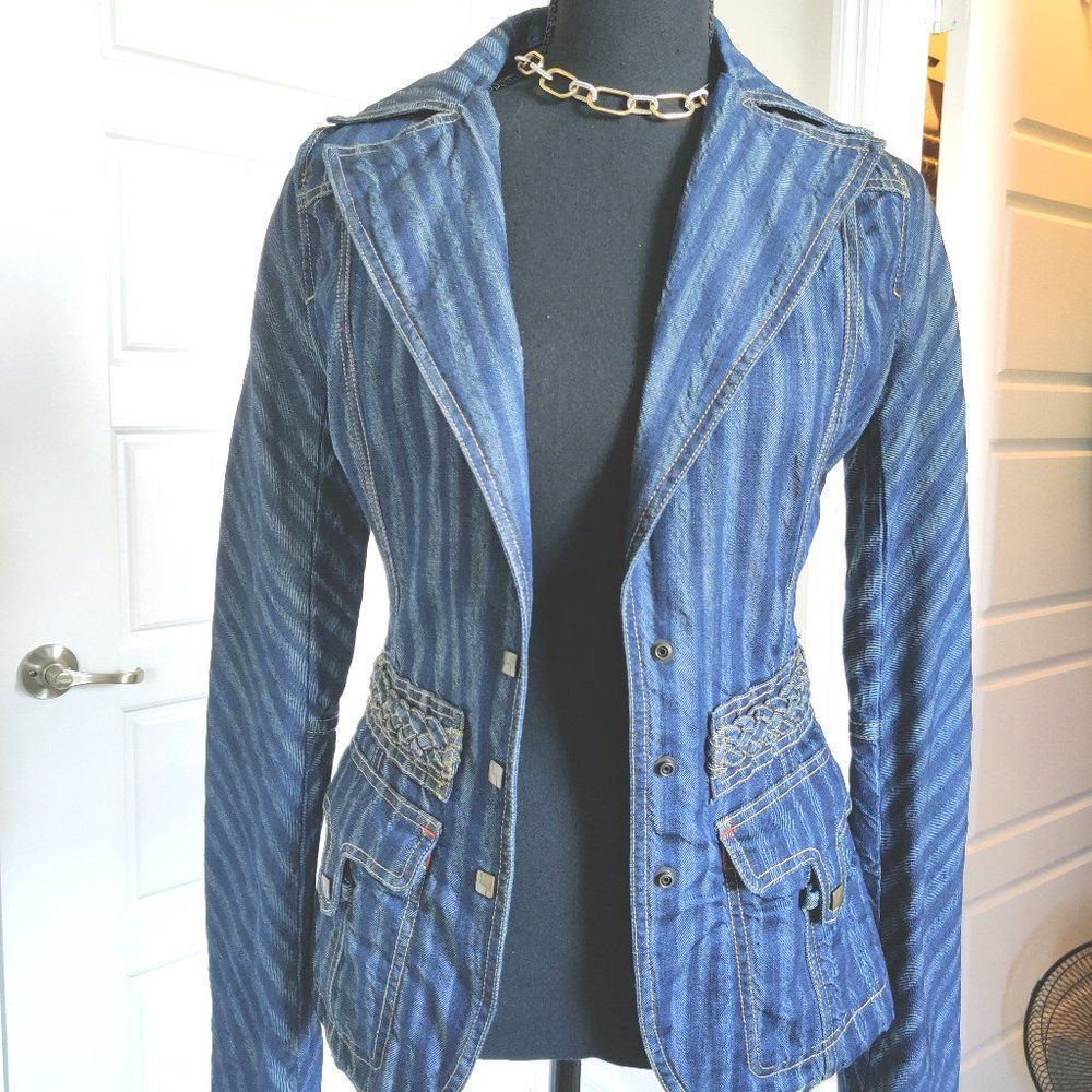 Vintage L.A.M.B. Gwen Stefani , Spring 2007 Fitted denim blazer